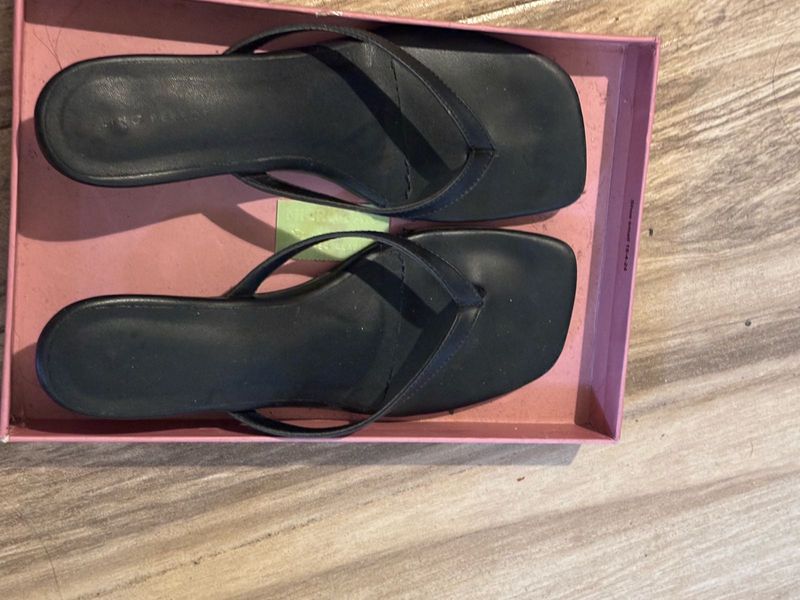 Black Minimalist Flip Flops