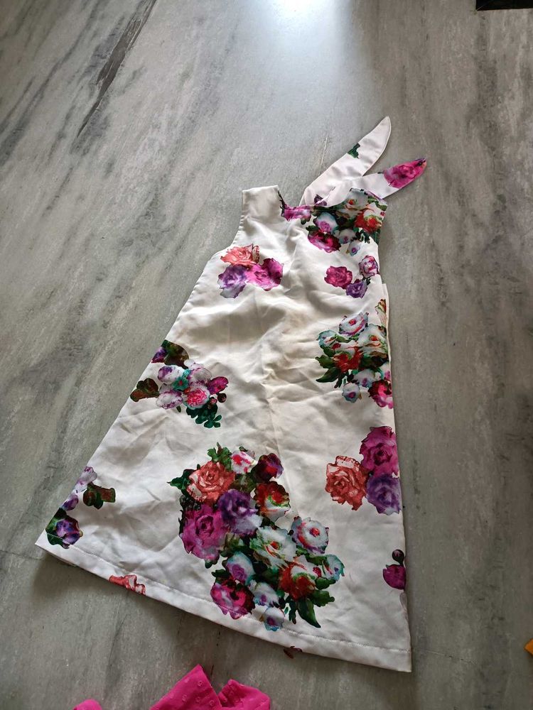 Cute Floral Girls dongree type dress