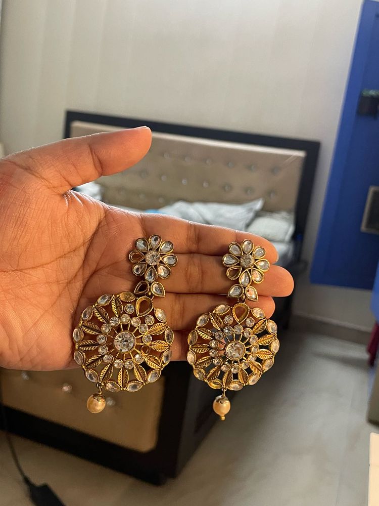 Gold Floral Earrings
