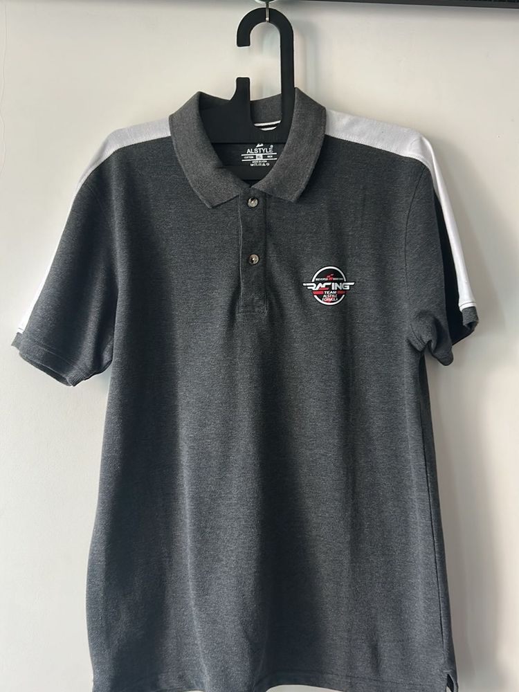 Alstyle Racing Polo Shirt - Grey XL