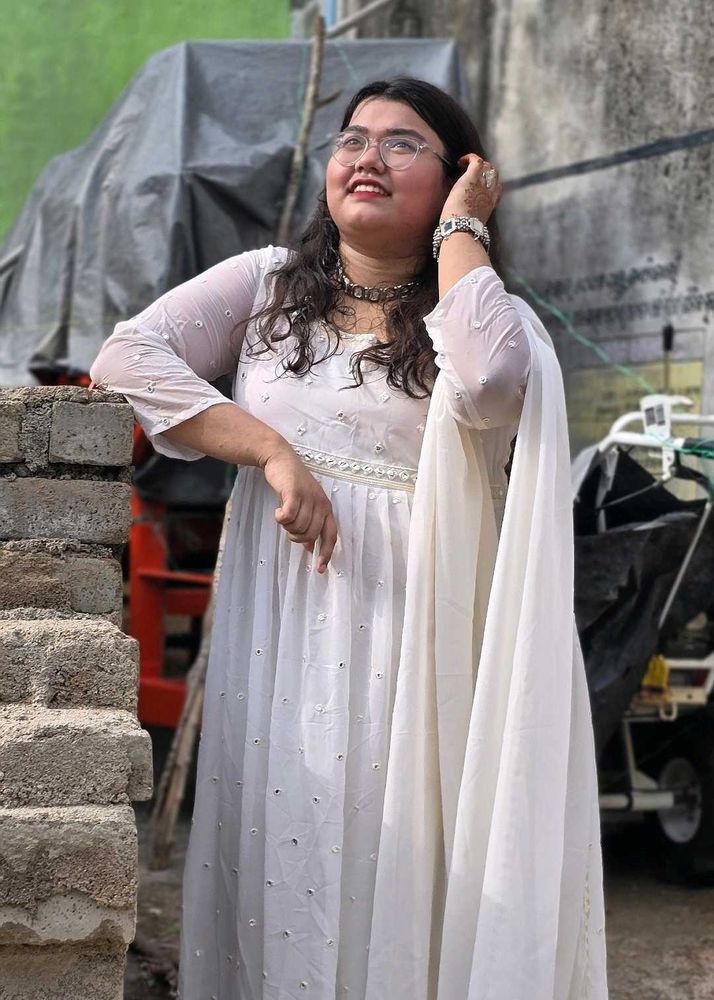 Elegant White Embroidered Kurta Set