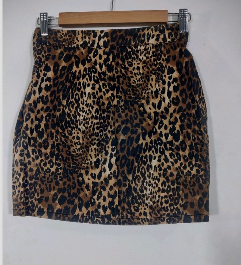 Animal Print Mini Skirt