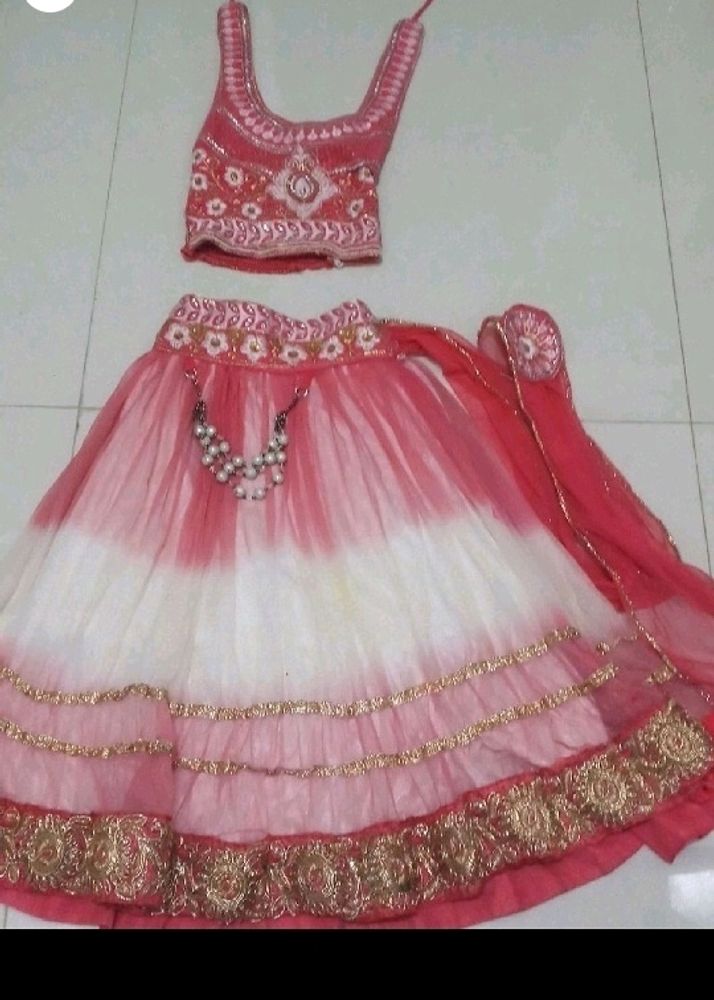 Pink And White Shaded Kids Wear