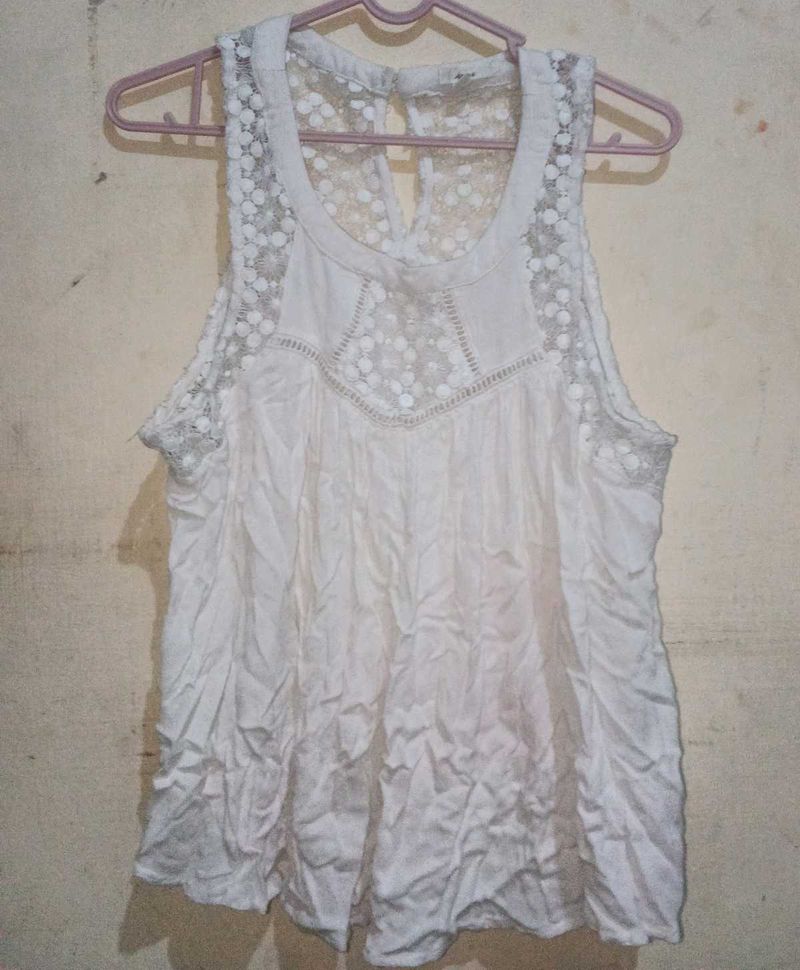 White Lace Tank Top