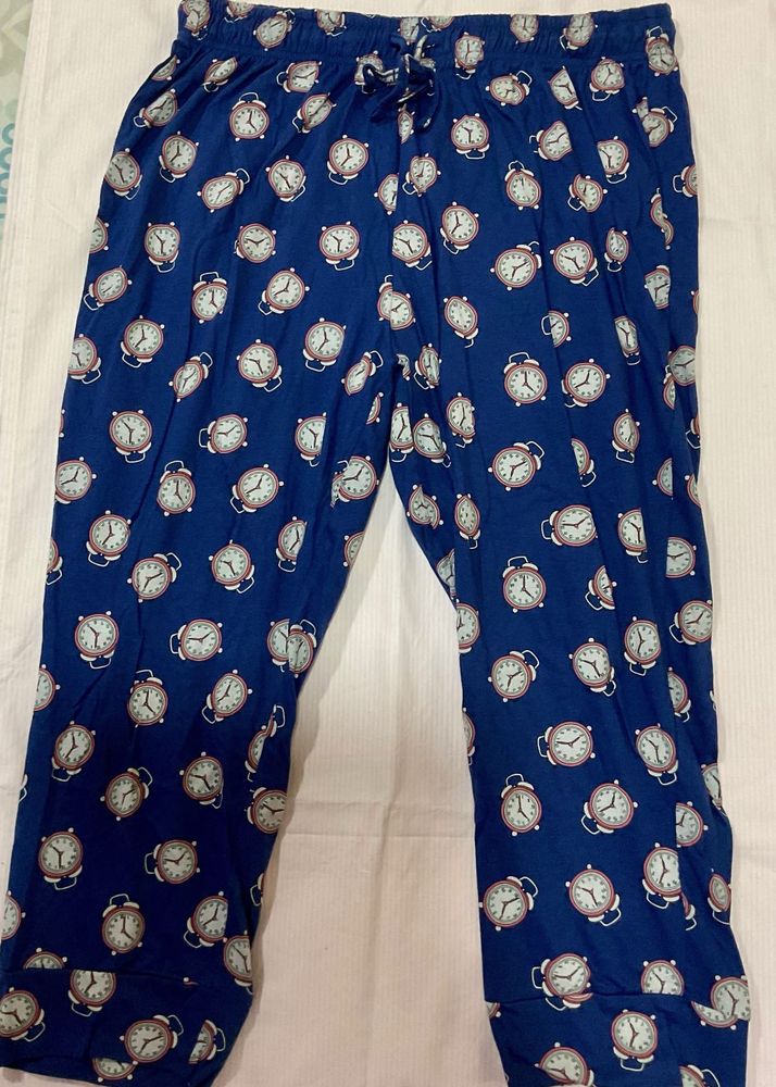 Novelty Clock Print Pajama Pants