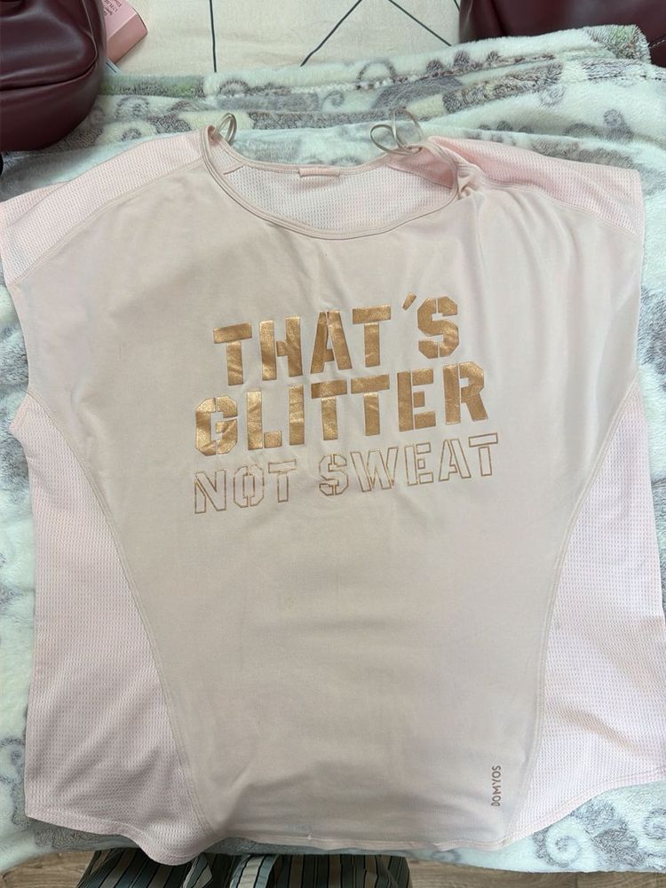 Stylish Pink Gym Top