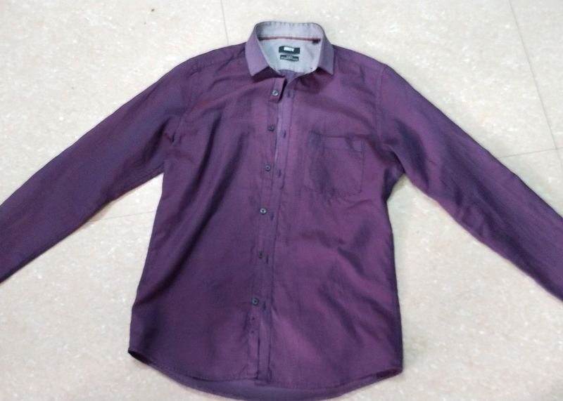 Max Deep Violet Full Sleeves Shirt