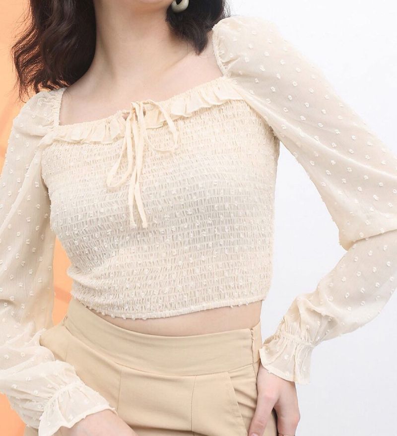 Chic Cream Crop Top