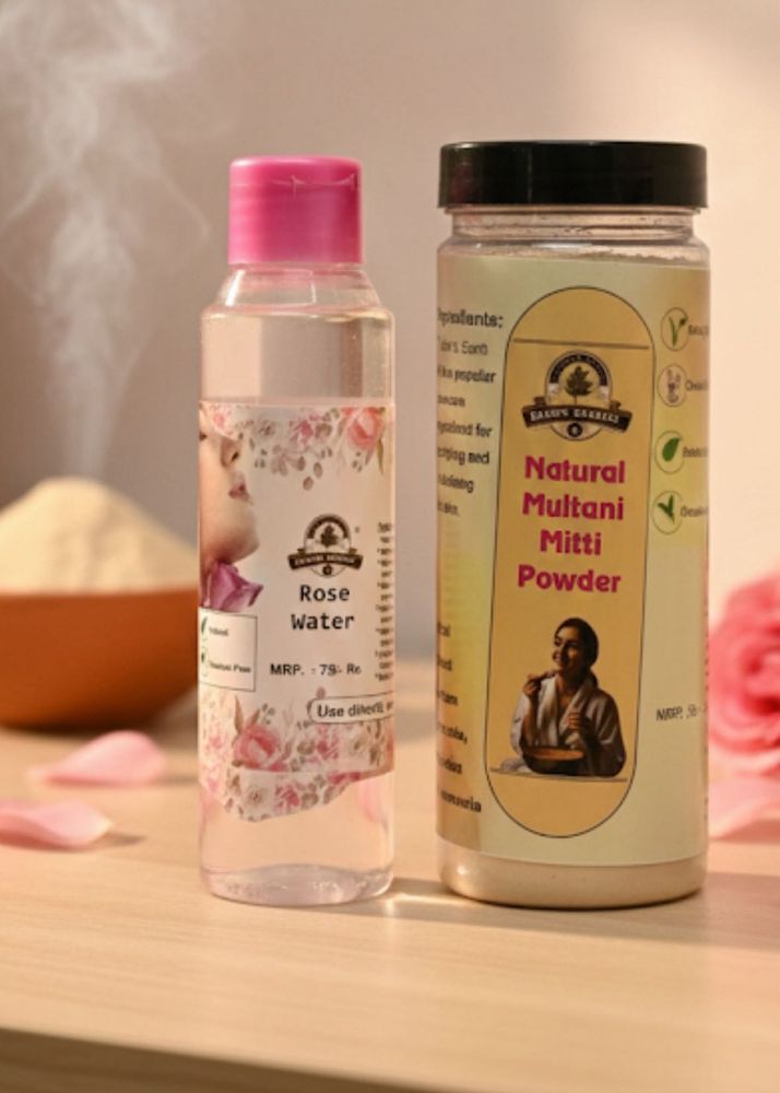 Organic Rose Water &amp; Multani powder 💛