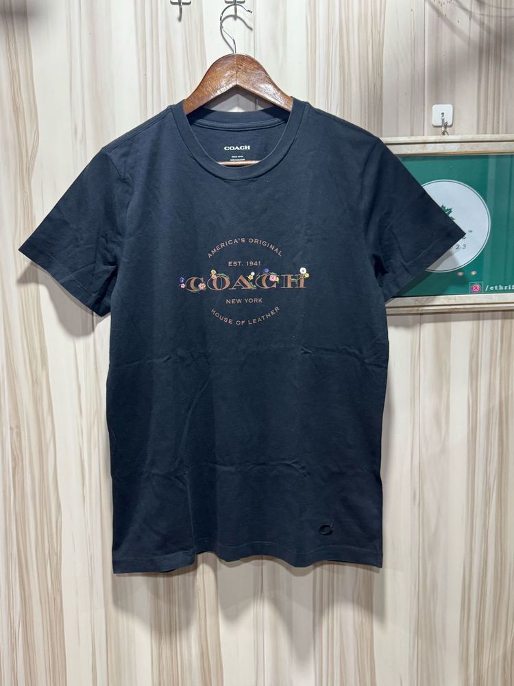 Coach Signature Logo Crew Neck TShirt