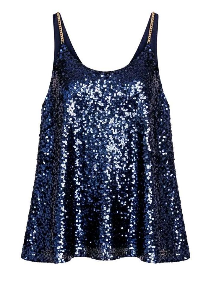 Plus Size Royal Sequin Top