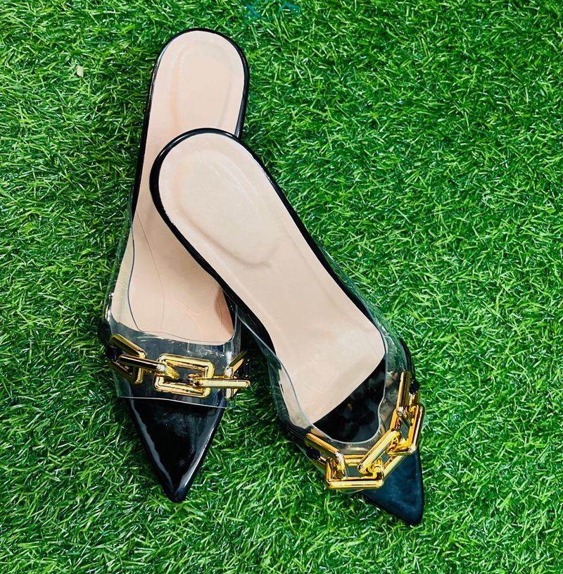 Chain Detail Pointed Heels 👠 Unused