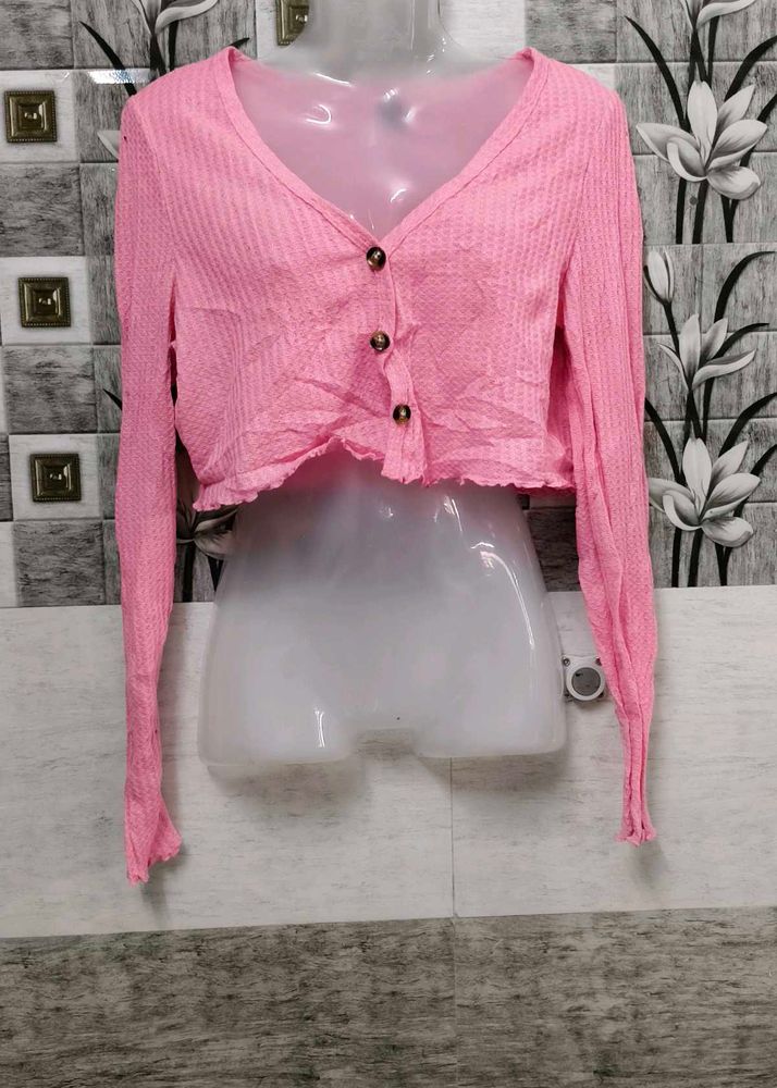 Pink Crop Top