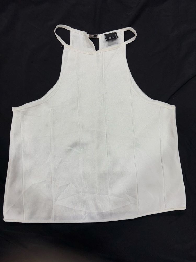Zara White Halter Top