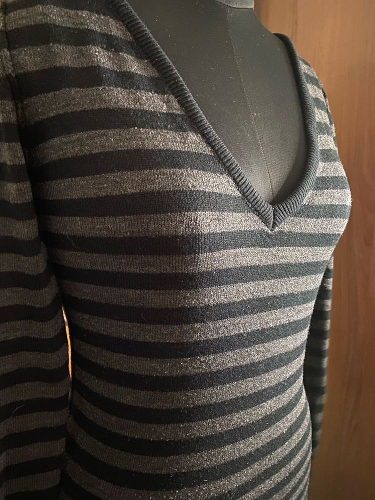 Gothic Y2k Strips Sweater Top