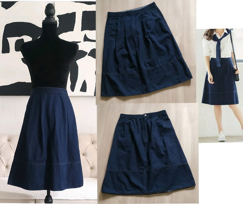 Uniqlo Tapered Denim Skirt