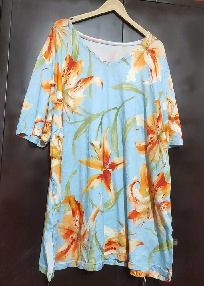Multi Floral Printed Top For Girl Or Woman 52 Bust