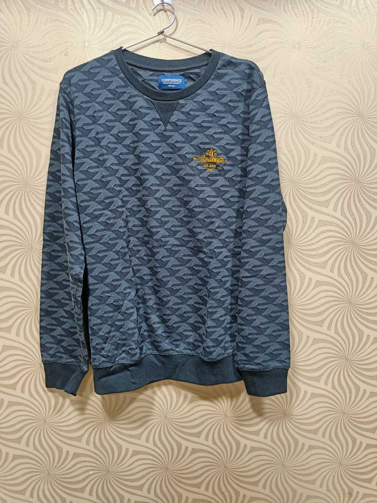 Patterned Crewneck Sweater