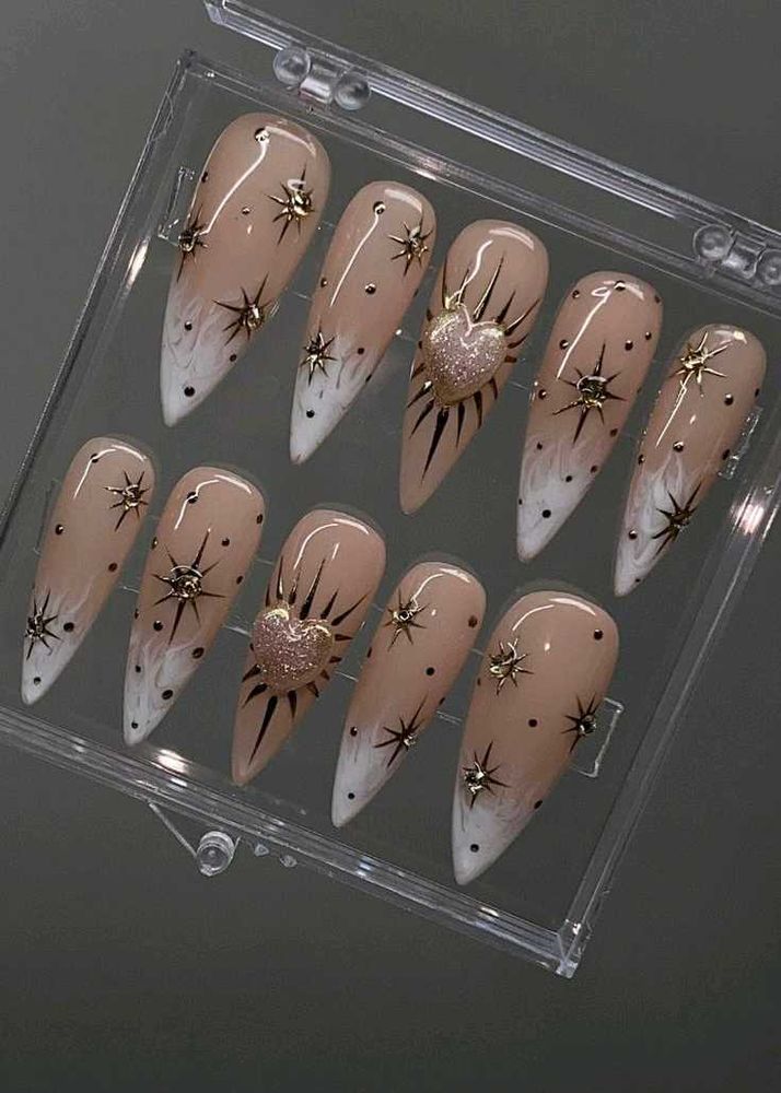 Starry Sky Press-On Nails 4 pieces set