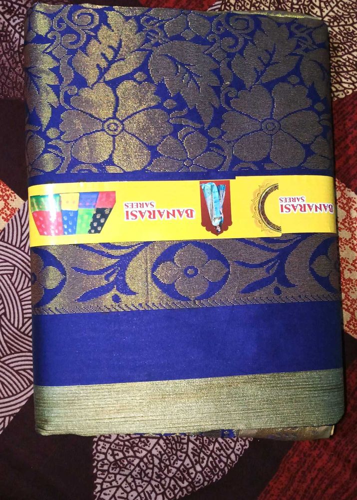Elegant Blue Banarasi Saree