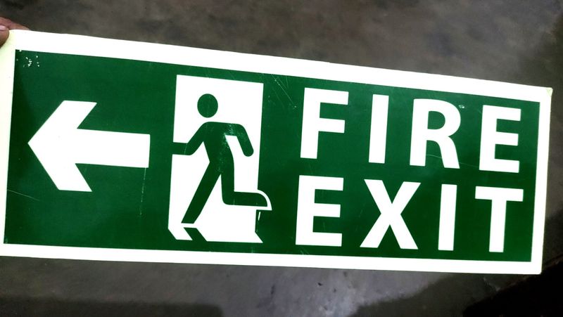 FIRE EXIT EMERGENCY SIGN