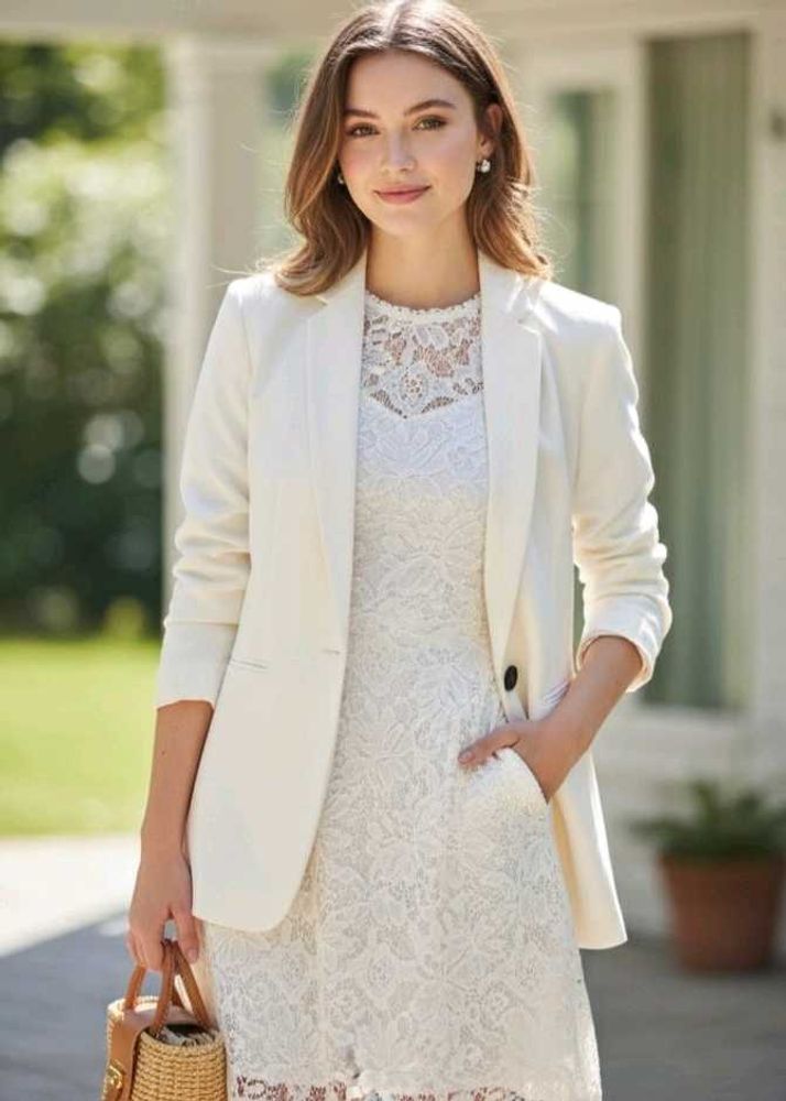 H&amp;M White Blazer