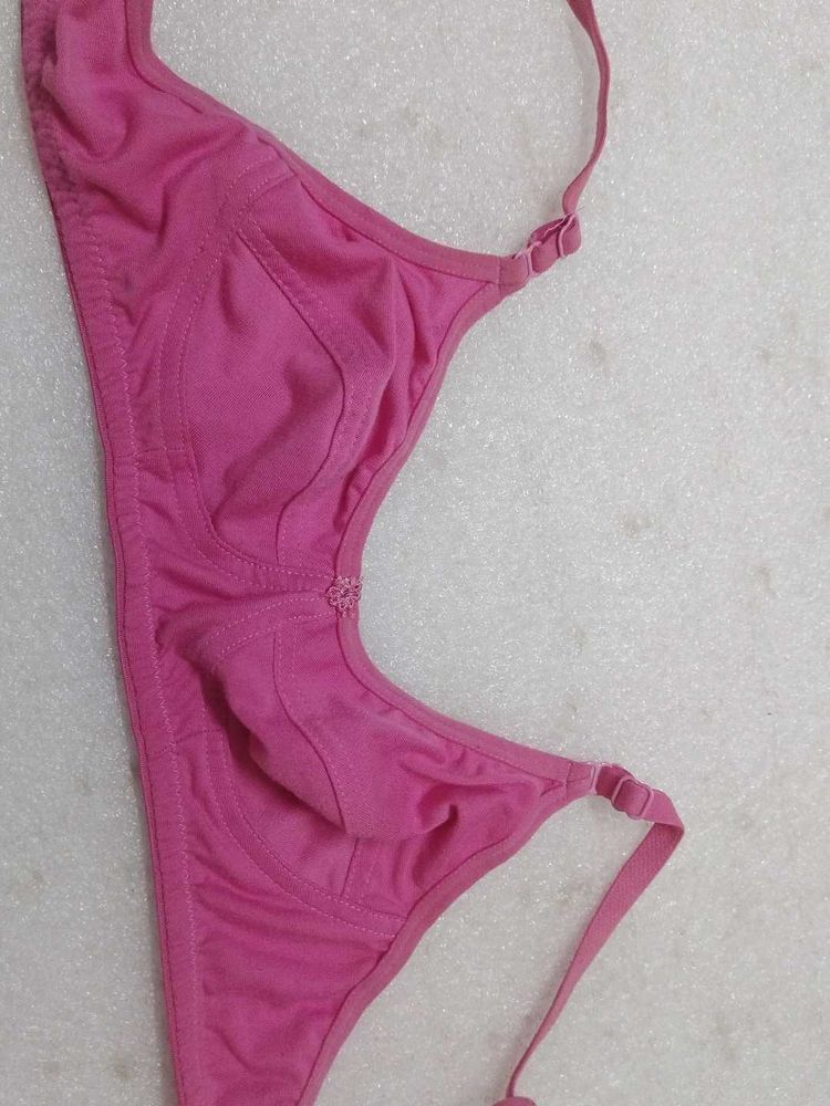 Pink Cotton Everyday Bra