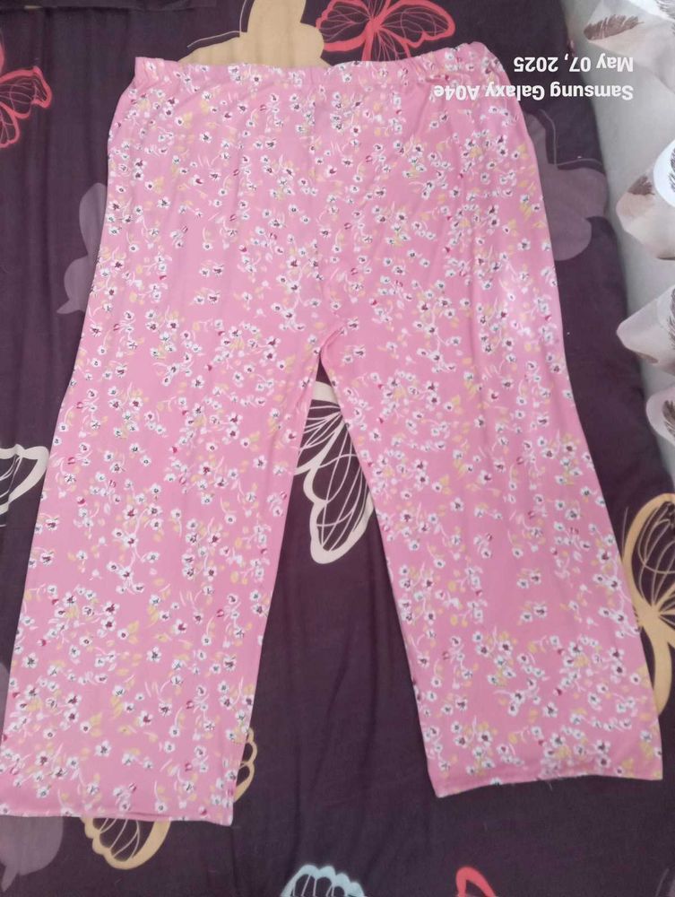 Pink Floral-Print Lower – Lightweight &amp; Breathable