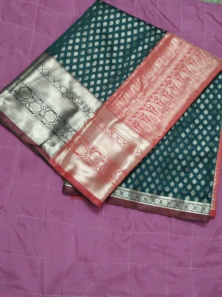 Elegant Green Banarasi Silk Saree