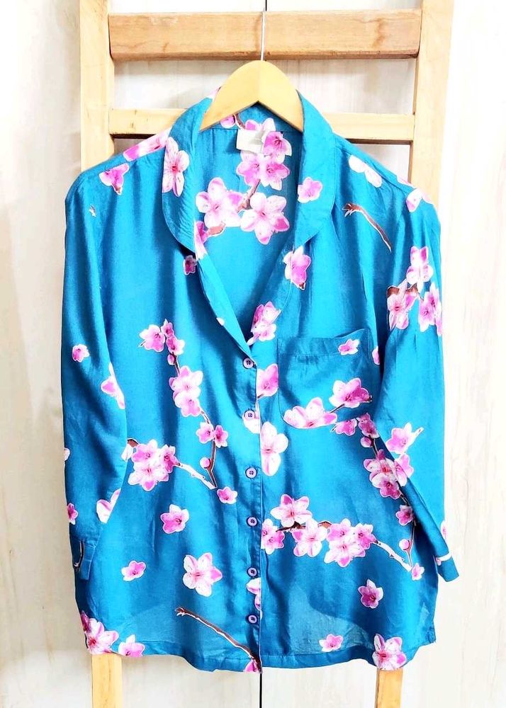 Pink Floral Shirt Size-42