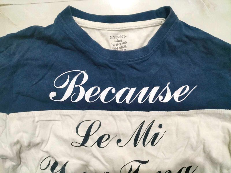 Kids Blue &amp; White Graphic Tee