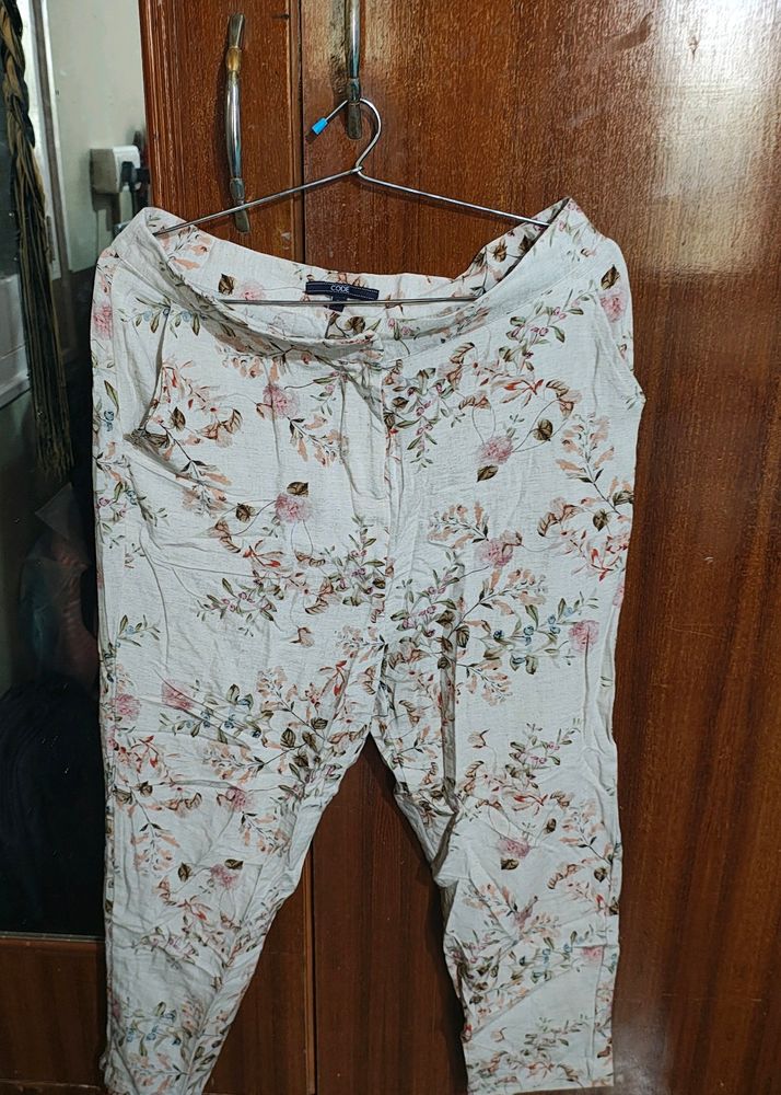 Floral Cotton Trouser Lightweight