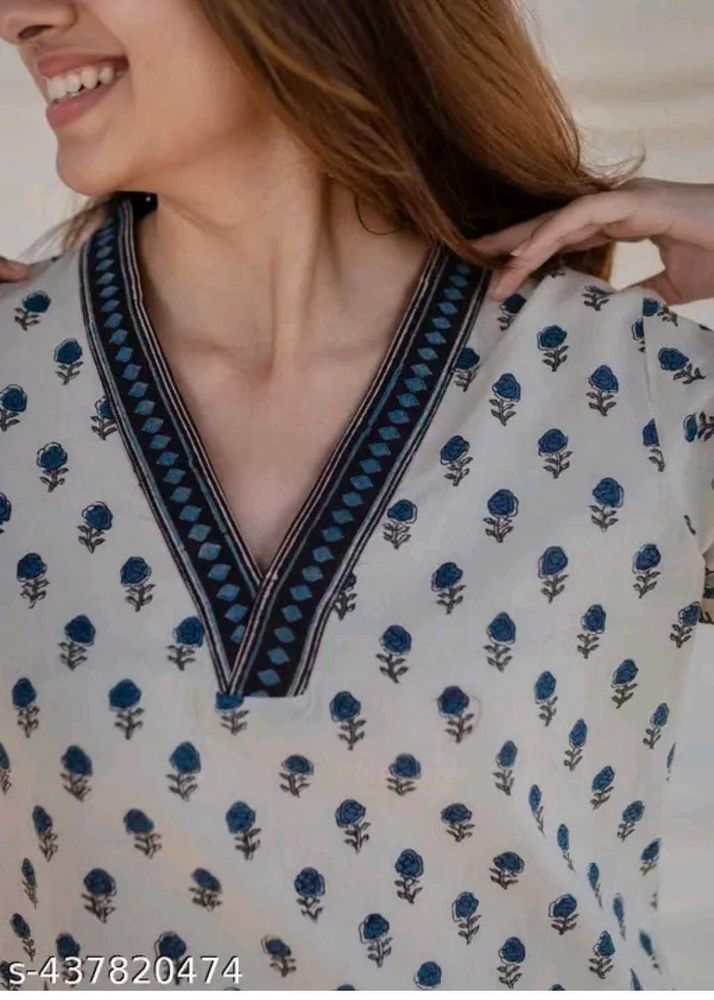 Elegant Floral Print Kurta