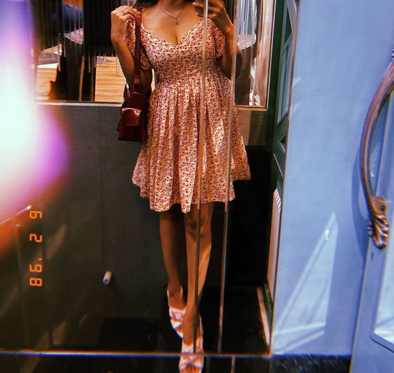 daisy printed cute dress