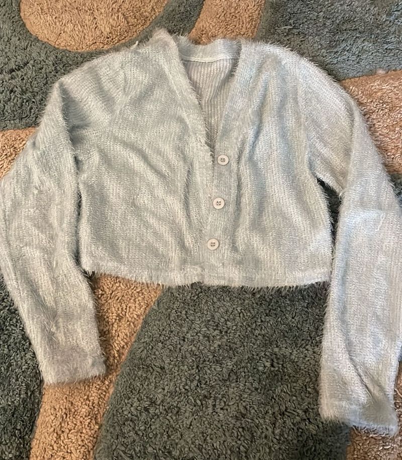 Fluffy Cropped Cardigan very soft n new