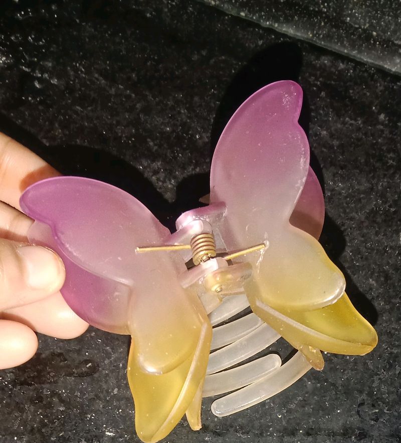 A Beautiful Butterfly Hair Cletcher For Ladies.