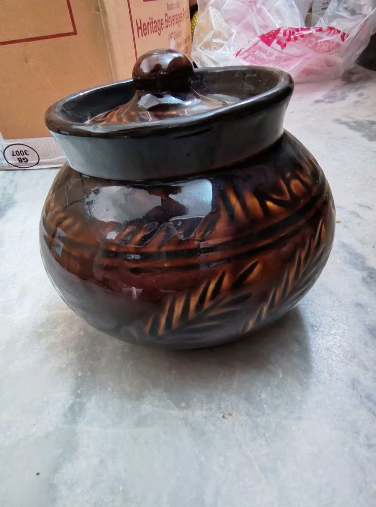 Ceramic Pickle Jar with Lid