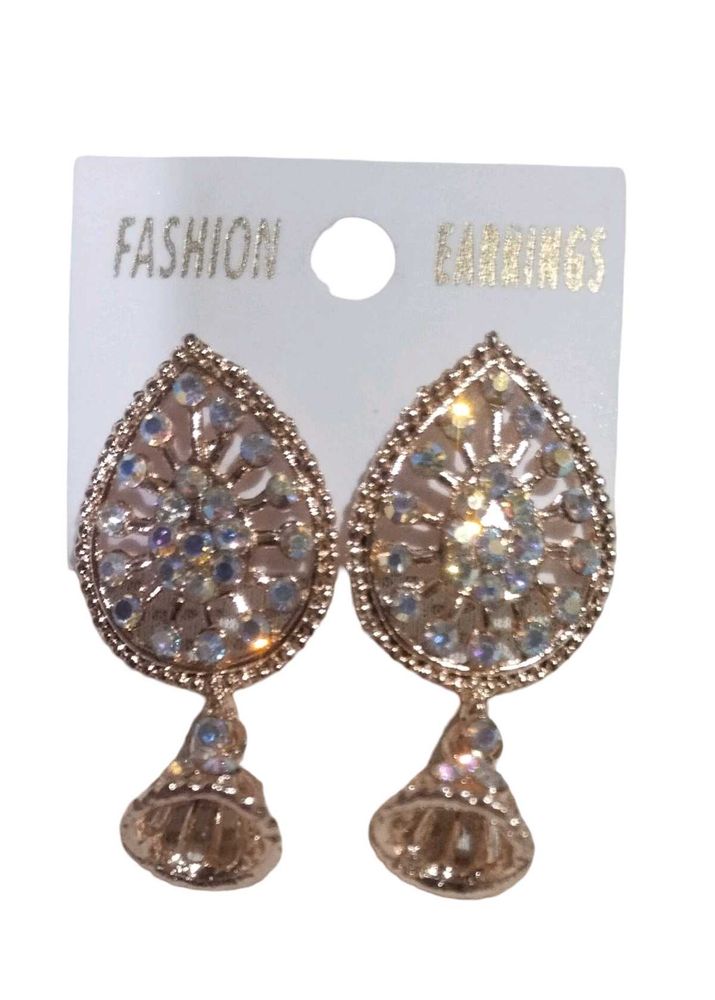 Teardrop Rhinestone Dangle Earrings