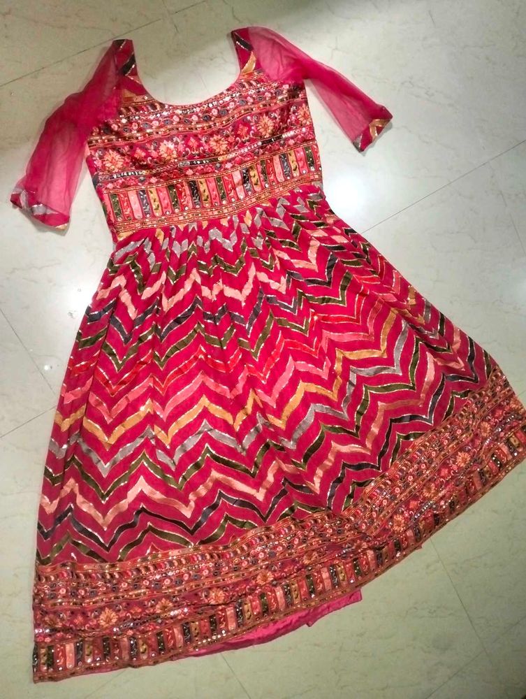 Pink Embroidered Gown