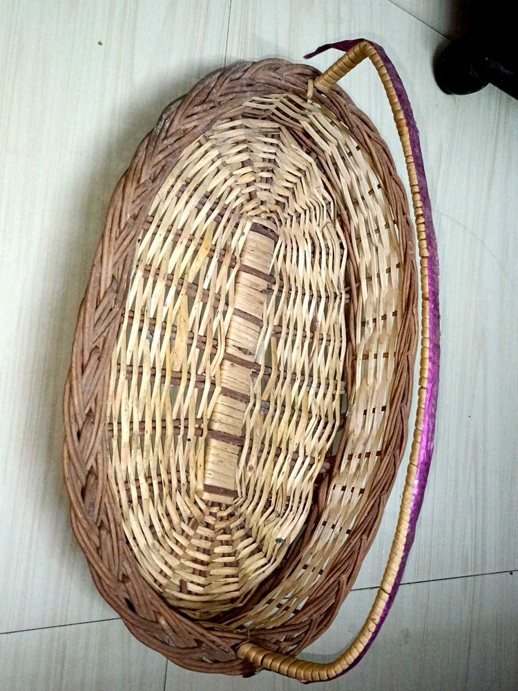 Wicker Basket with Handle