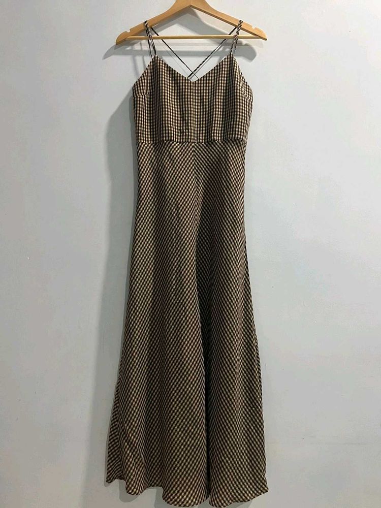 Checkered Cami Maxi Dress