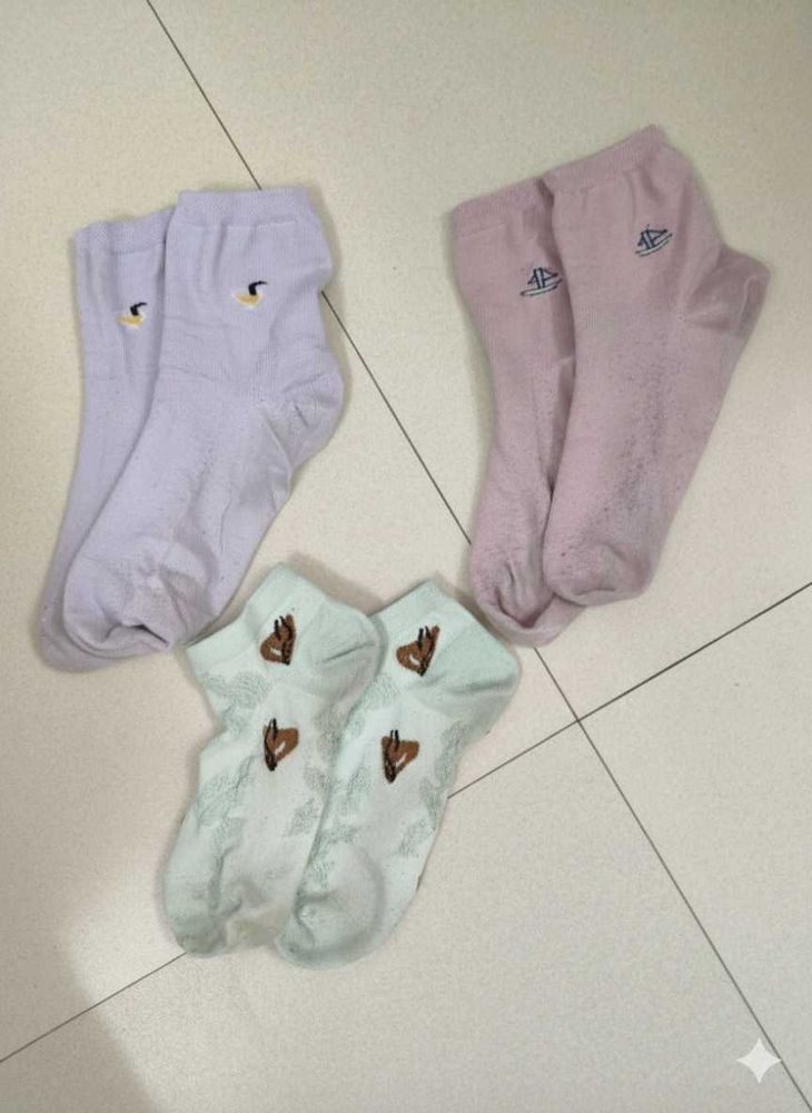 Cute Assorted Socks - 3 Pairs