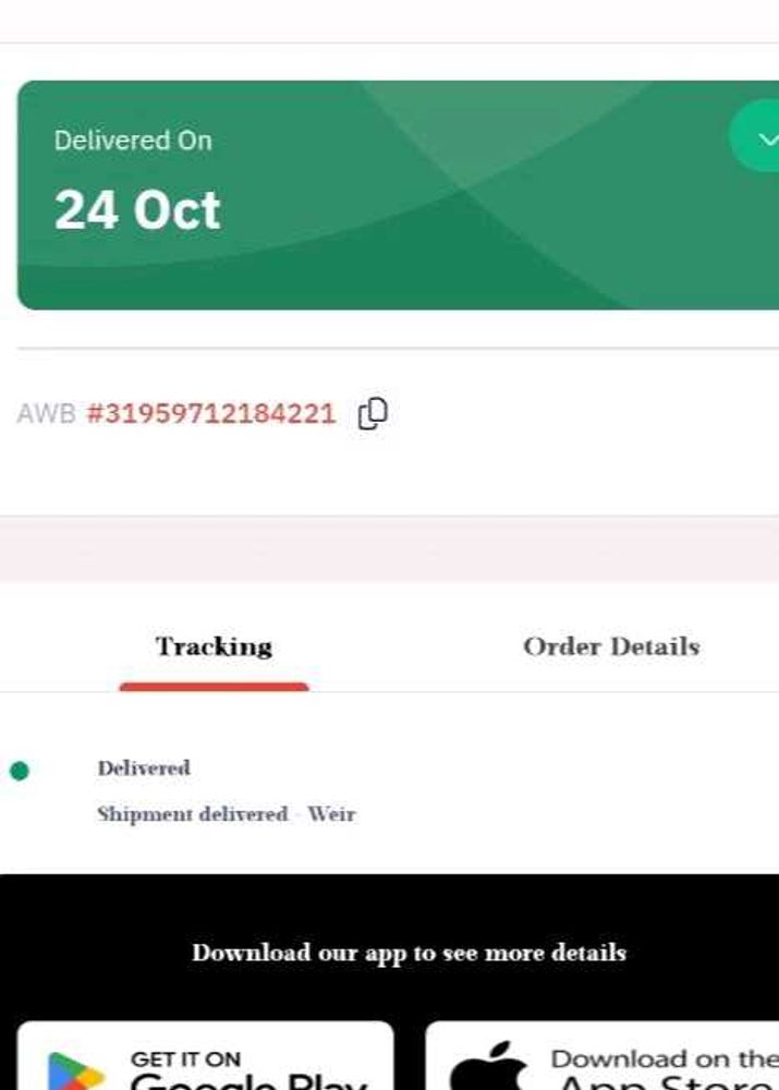 Ordar not received Deliver