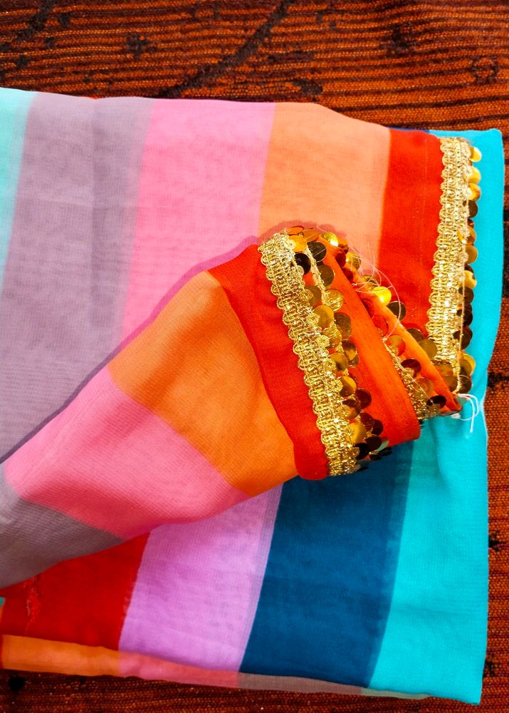 Multicolour Georgette Saree For Women