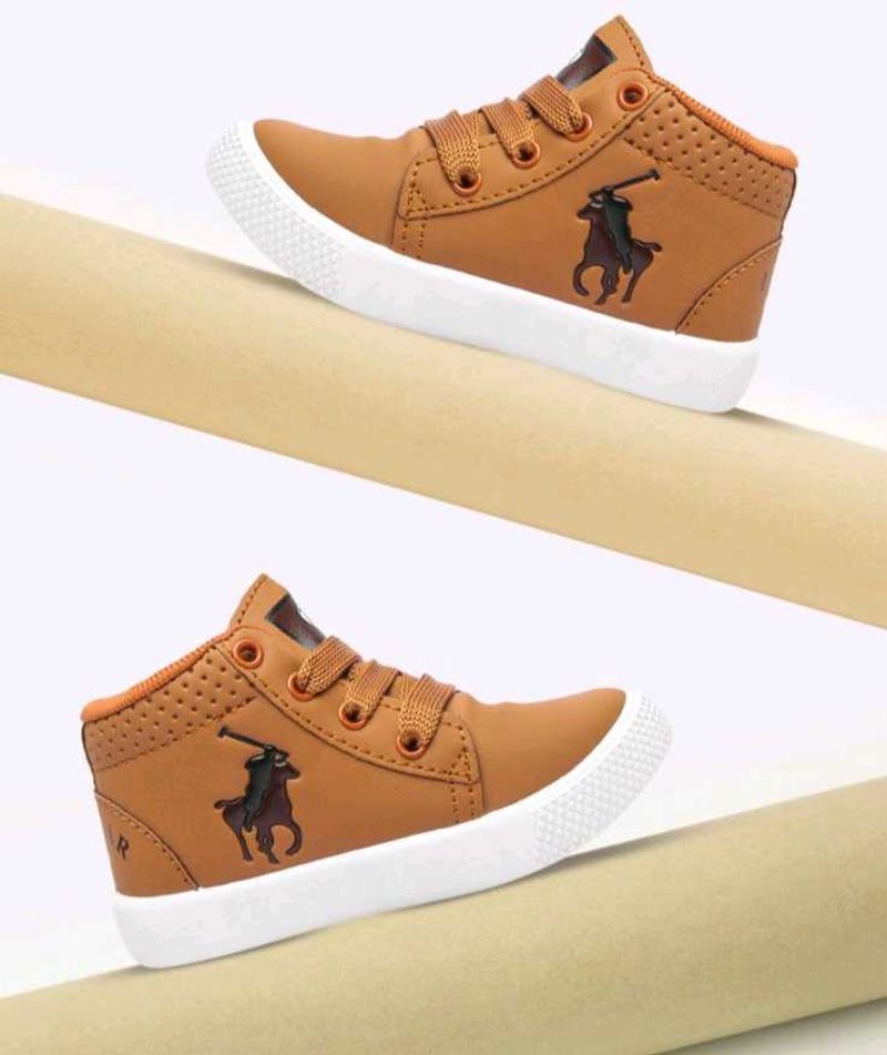 Stylish Tan High-Top Sneakers