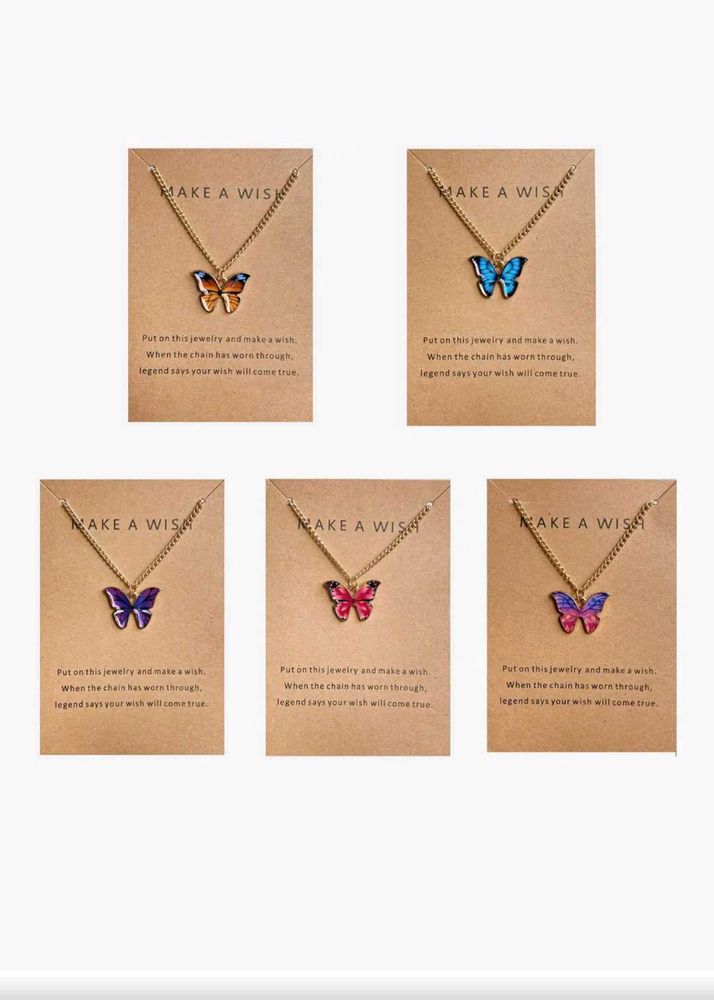 Butterfly Necklaces (Set Of 5)