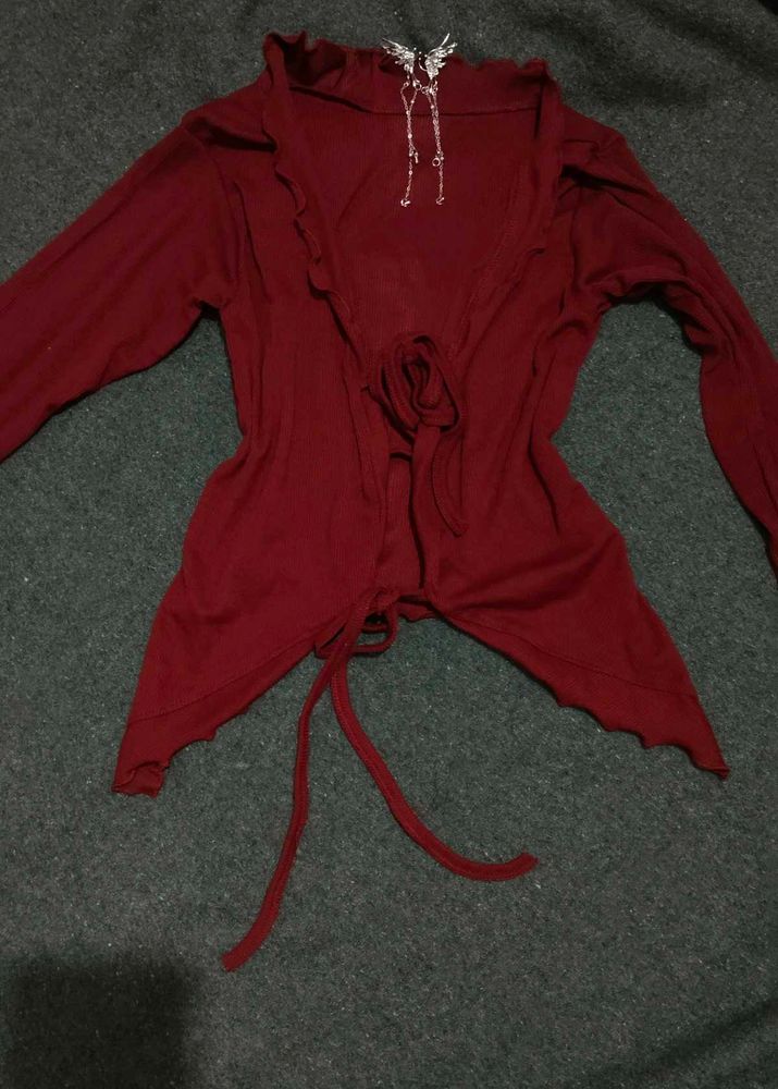 Offer❤️‍🔥Coquette 🎀SHRUG TOP/ Tie Up FAIRYCORE ❤