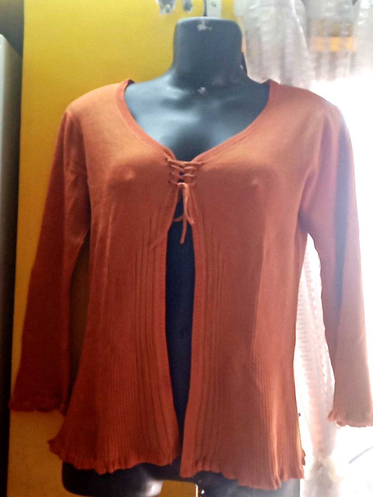 Rust Colored Cardigan top weather