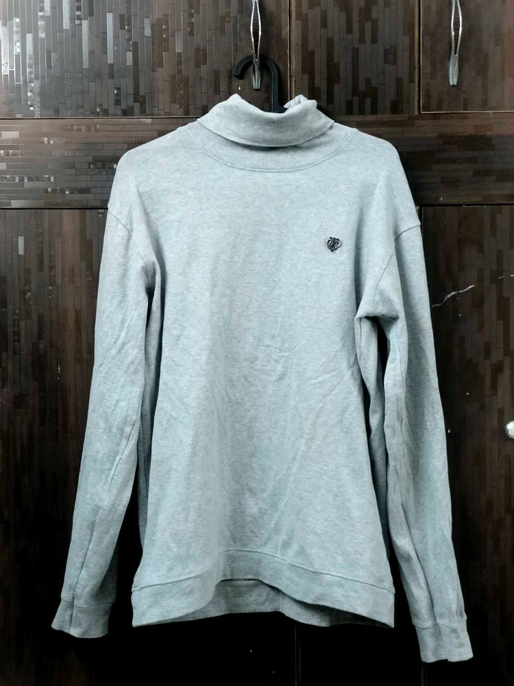 Gray Turtleneck Sweater