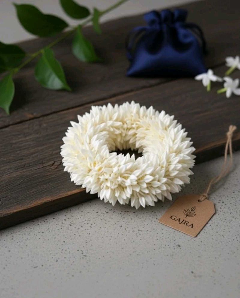 Gajra for a girls and women jasmine flower, plasti